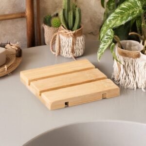 Square Wooden Soap Dish